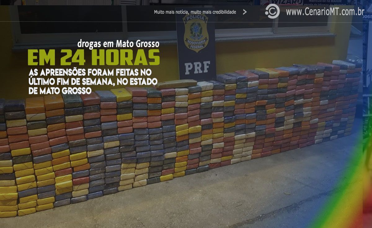Em 24 horas, PRF apreende uma tonelada de cocaína em Mato Grosso