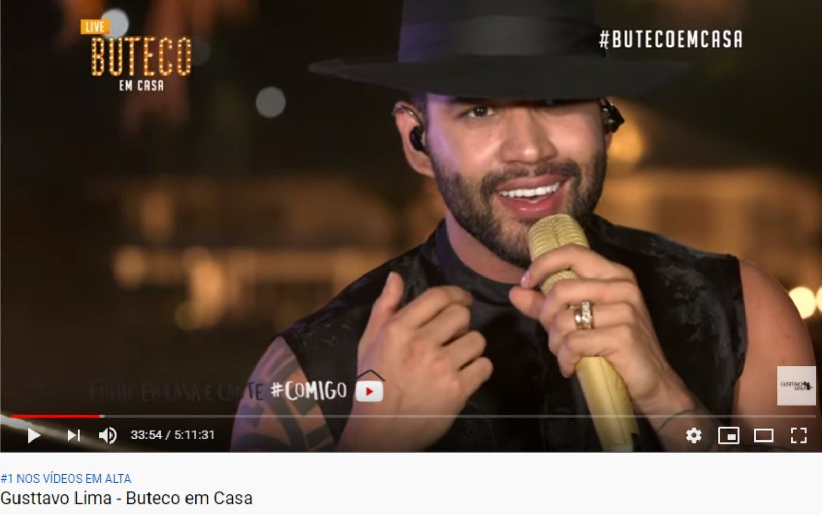 Live ao vivo do Gusttavo Lima: veja onde assistir live do Gusttavo Lima AO VIVO neste sábado(11)