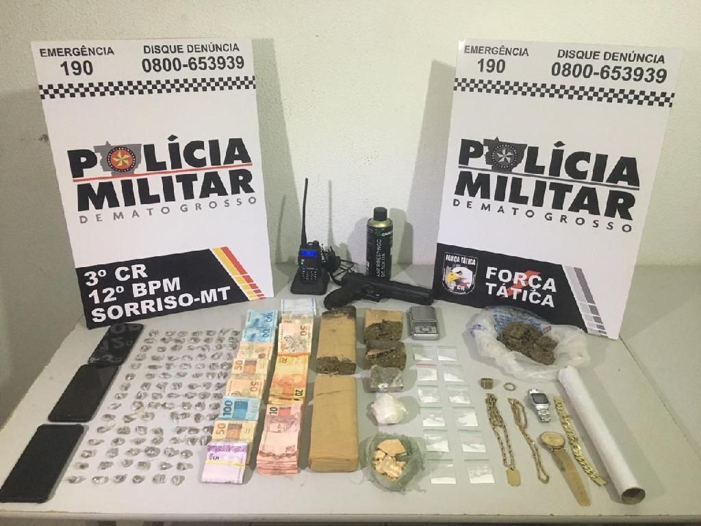 Força Tática desmantela grupo responsável por roubos e tráfico de droga em Sorriso