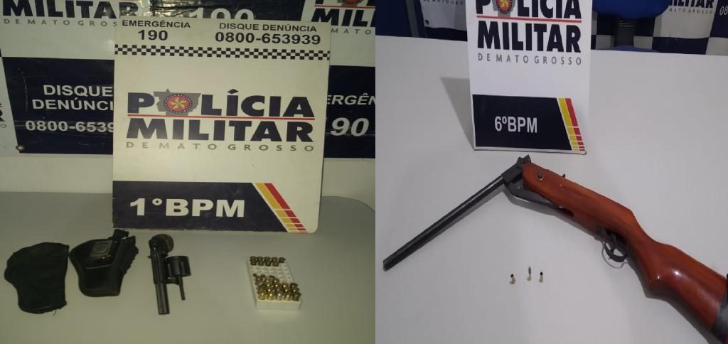 PM é chamada e encontra armas de fogo em ocorrências de violência doméstica