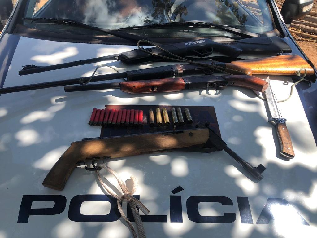 Chapada do Guimarães: polícia apreende seis espingardas, munições e cartuchos durante apoio em reintegração de posse