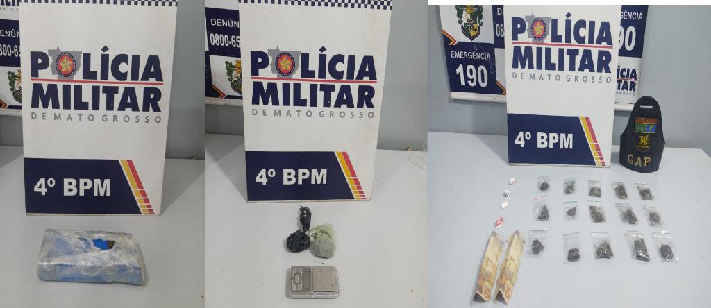 Três homens são detidos enquanto traficavam em bairros de Várzea Grande