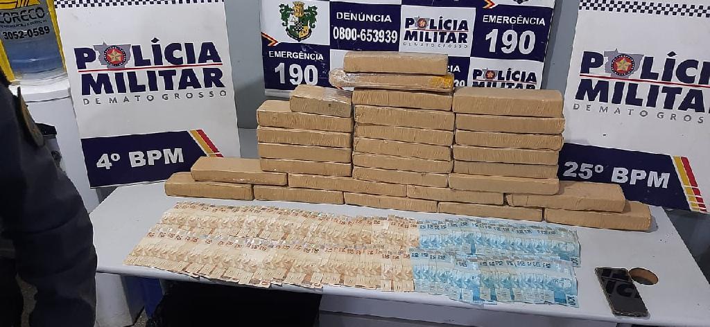 Policiais descobrem carregamento de droga em Mato Grosso