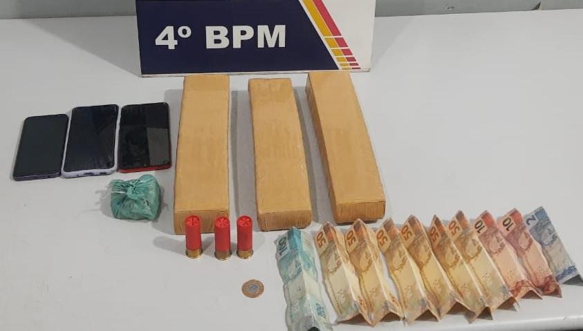 PM prende homem e irmãs com tabletes de maconha em bairro de Várzea Grande