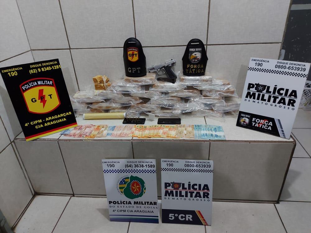 Casal é preso com 24 tabletes de pasta base de cocaína