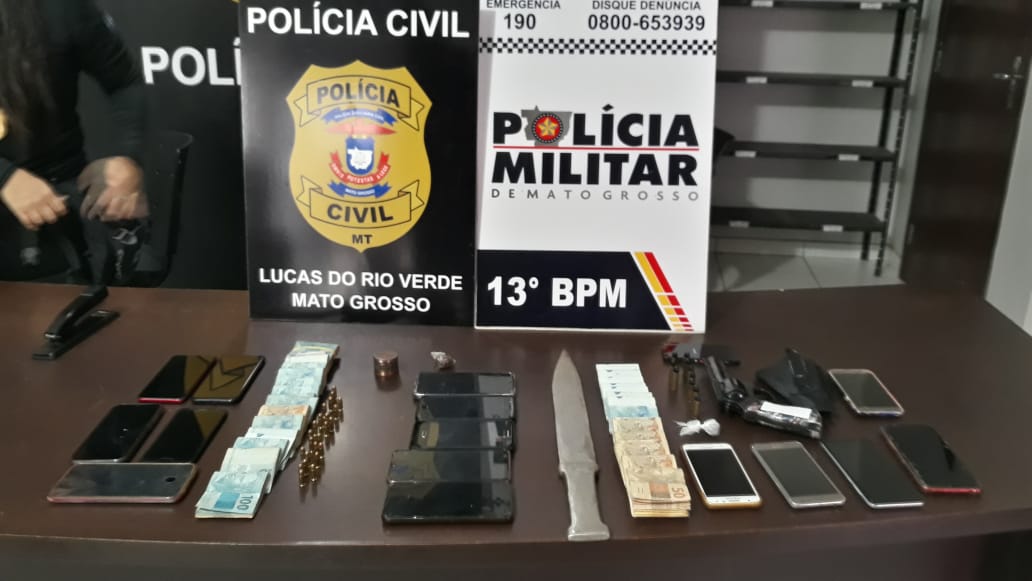 Ação integrada detém 4 pessoas e apreende cerca de R$ 30 mil em Lucas do Rio Verde