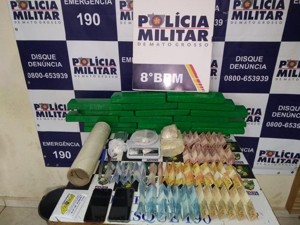 Dupla é pega com droga e boca de fumo descoberta em Alta Floresta 2021 04 01 16:58:21
