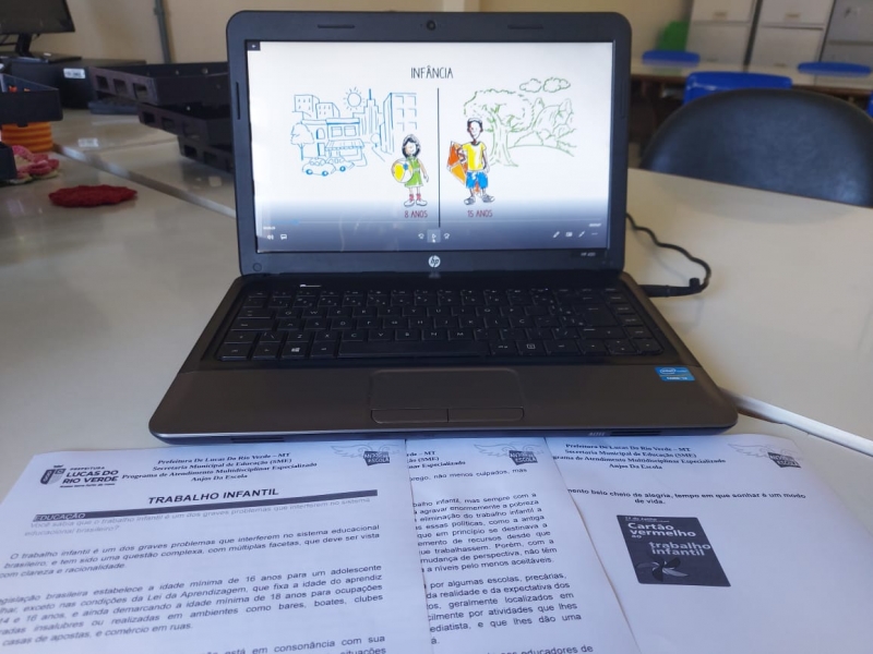 Materiais informativos às escolas conscientizam alunos sobre combate ao trabalho infantil em Lucas do Rio Verde