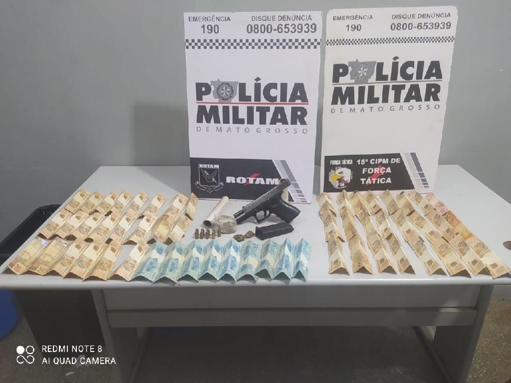 Rotam intercepta venda de pistola e prende casal em flagrante