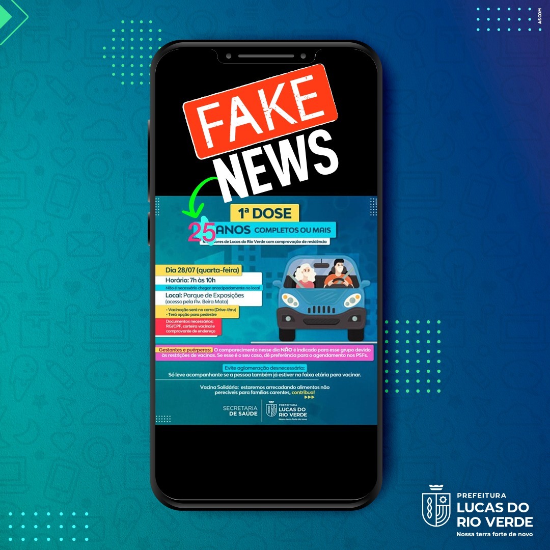 Em Lucas: Saúde alerta para fake news sobre a idade de pessoas a serem vacinadas contra a Covid-19
