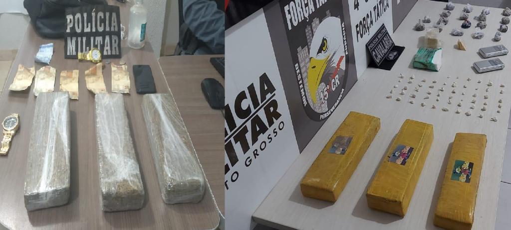 Drogas, bocas de fumo fechadas e prisões durante trabalho ostensivo do 15º CR na Região Norte do Estado