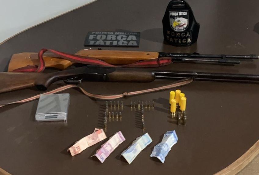 Força Tática prende suspeito de roubo com armas de fogo na zona rural de Poconé
