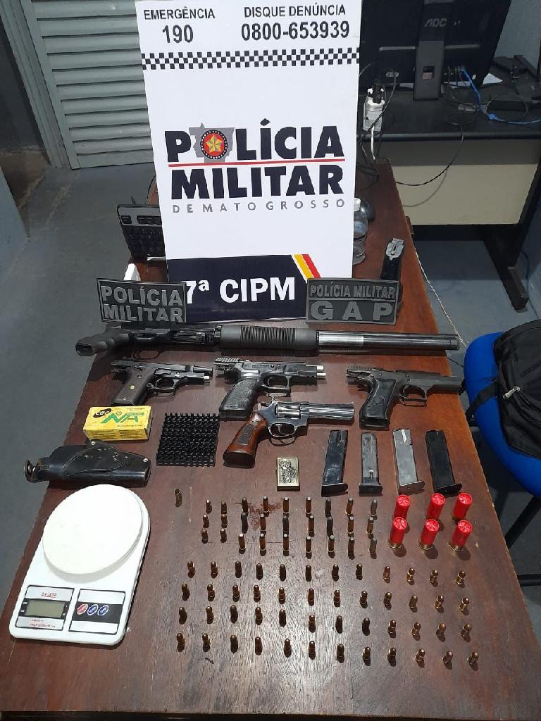 Polícia apreende arsenal de armas de fogo em Mato Grosso