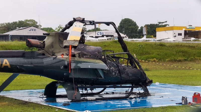 Helicóptero do Ibama é alvo de ataque incendiário 