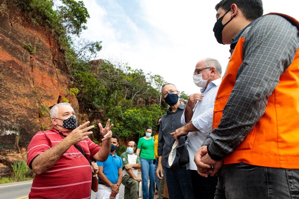 Governo vistoria paredões em Chapada dos Guimarães para avaliar se há risco de desabamentos durante chuvas