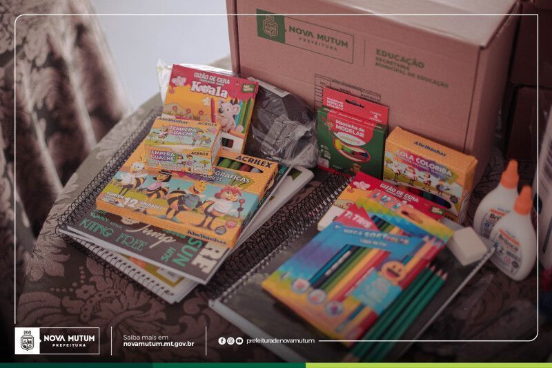 Nova Mutum: Educação entrega 8,5 mil kits escolares para escolas