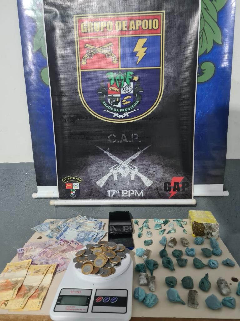 Integrante de organização criminosa é preso com 52 porções de drogas em Mirassol D’Oeste