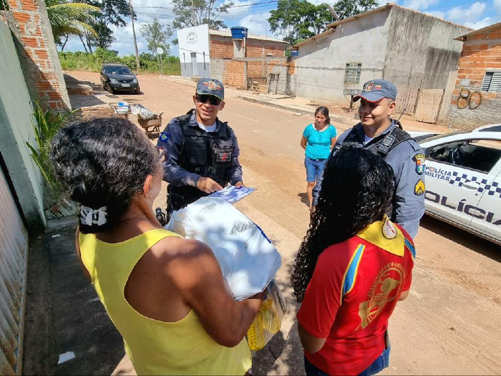 PM e Setasc doam 230 cestas básicas para famílias de Vila Rica e Santa Terezinha