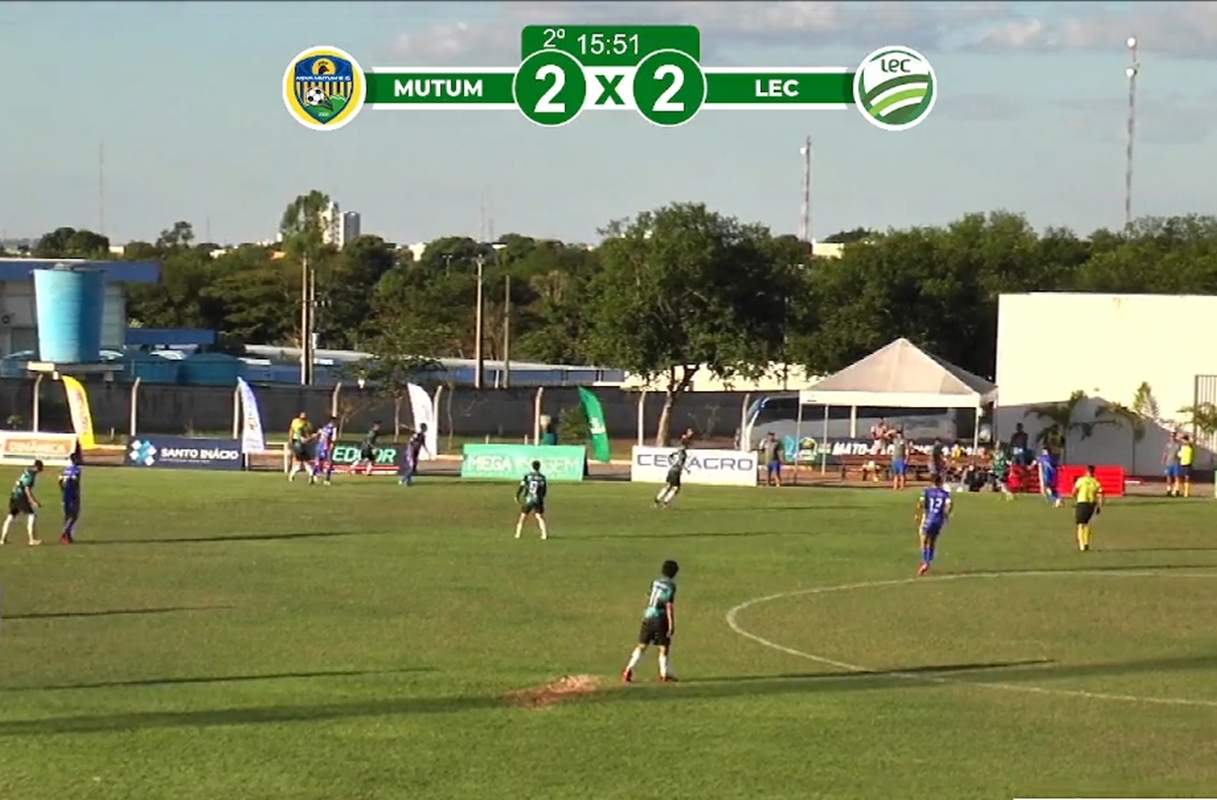 Luverdense sai na frente, sofre virada e busca o empate no Estadual Sub 20