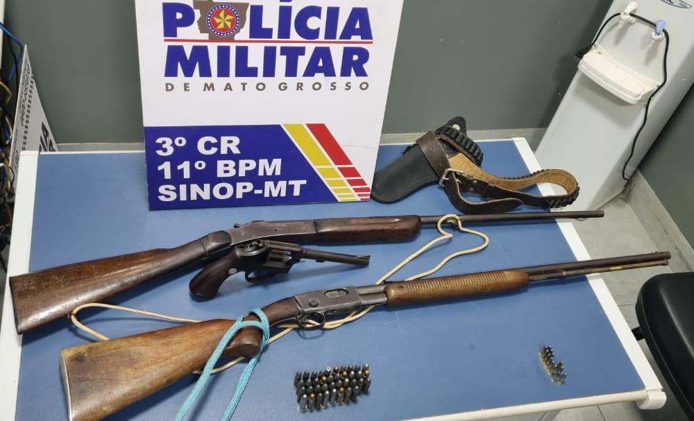 Homem é preso com armas de fogo em Sinop