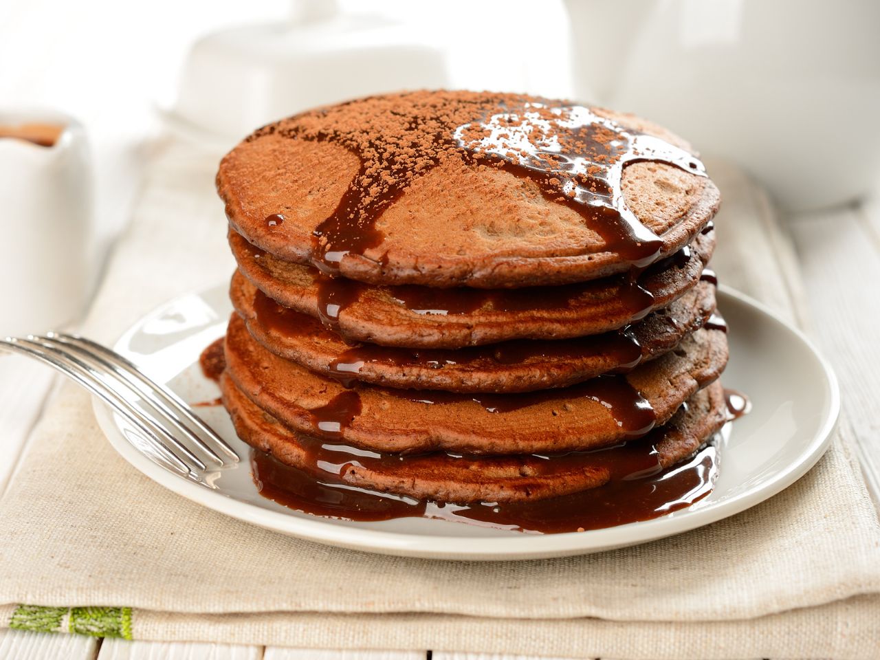 Receita de panqueca de chocolate para o café da manhã