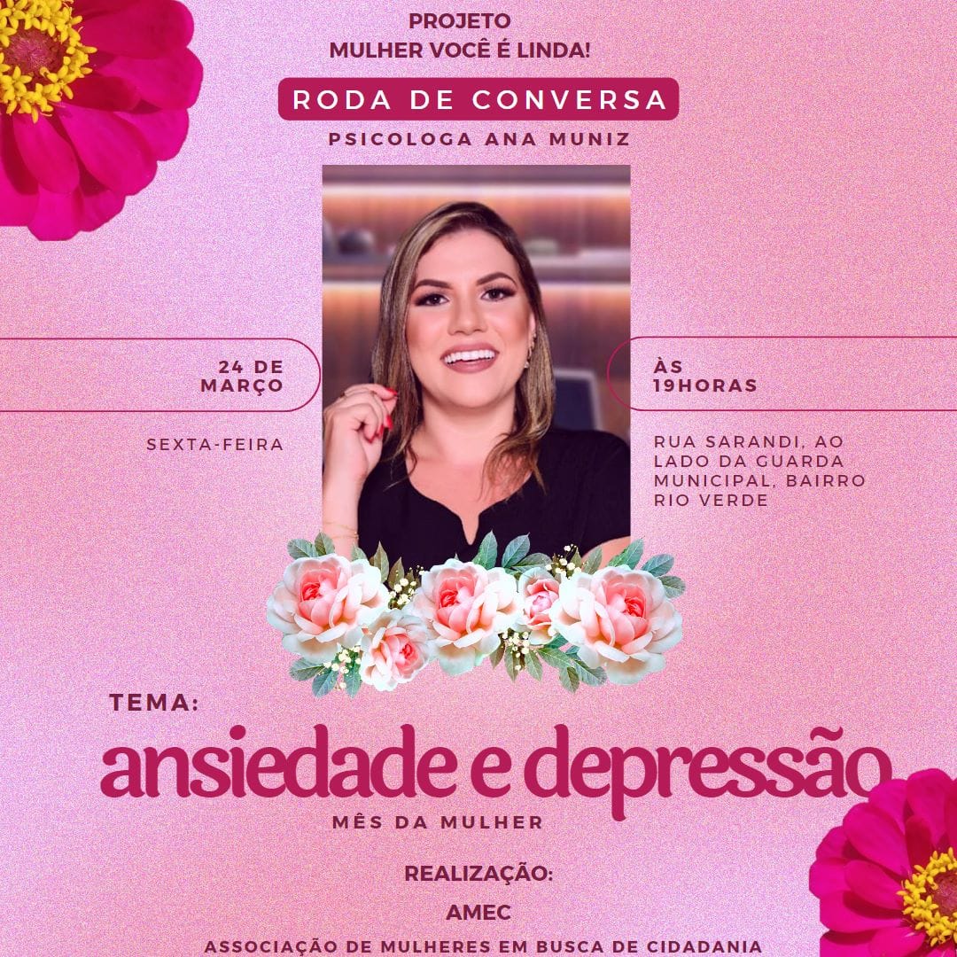 Roda de conversa aborda ansiedade e depressão nesta sexta-feira (24) na sede da AMEC