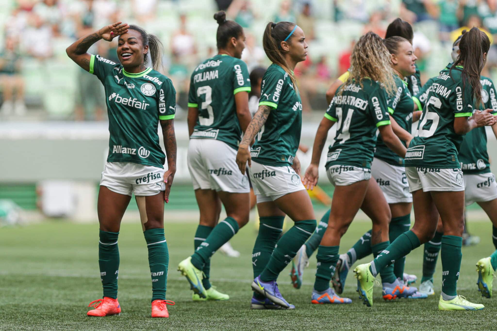 Palmeiras goleia por 11 a 0 e assume 3ª posição do Brasileiro Feminino