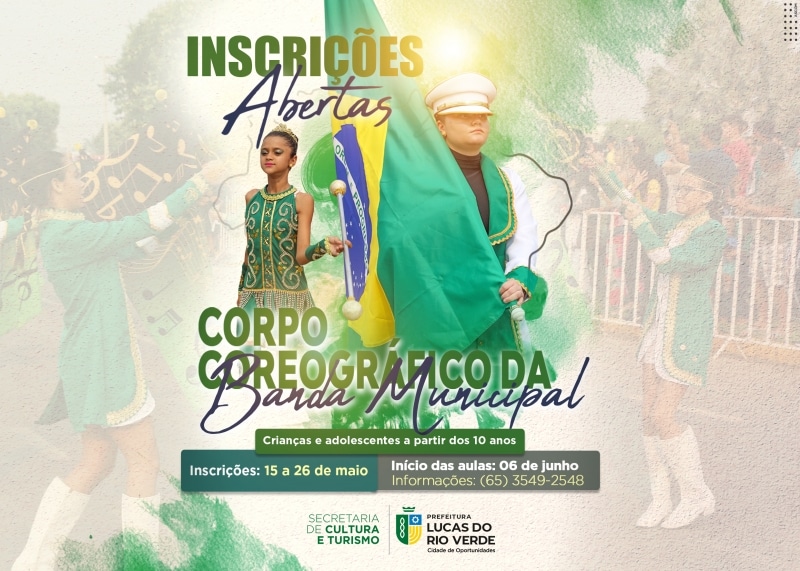cultura abre vagas para o corpo coreografico da banda municipal