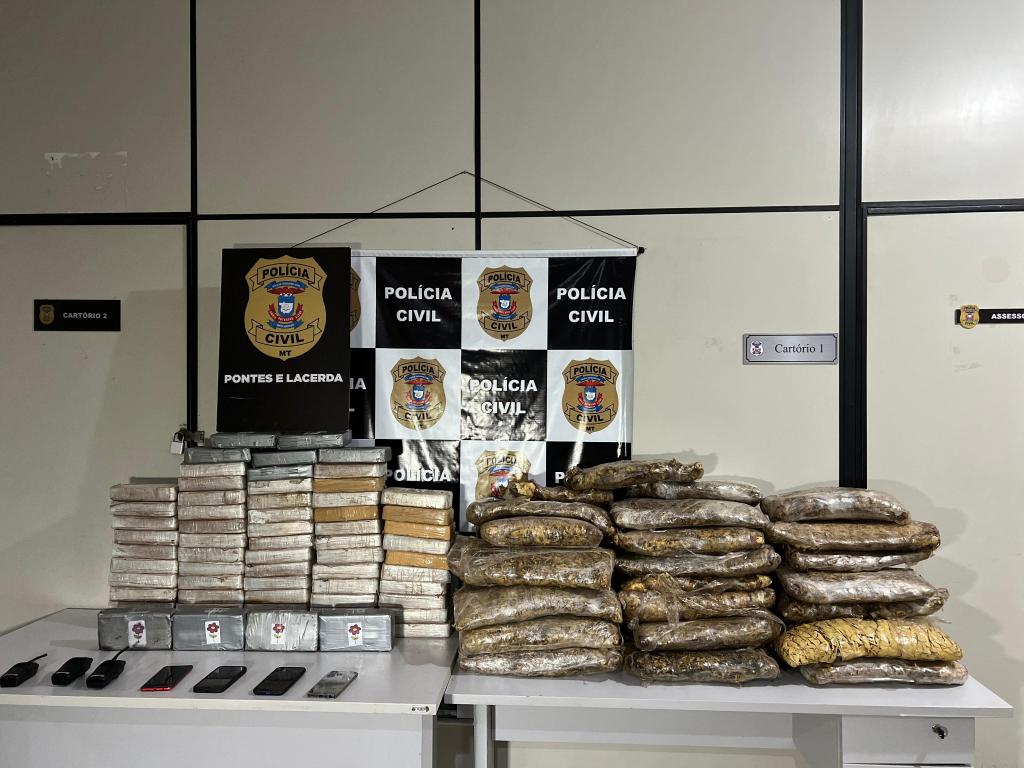 Cinco são presos com 115 quilos de drogas em operação da Polícia Civil em Pontes e Lacerda