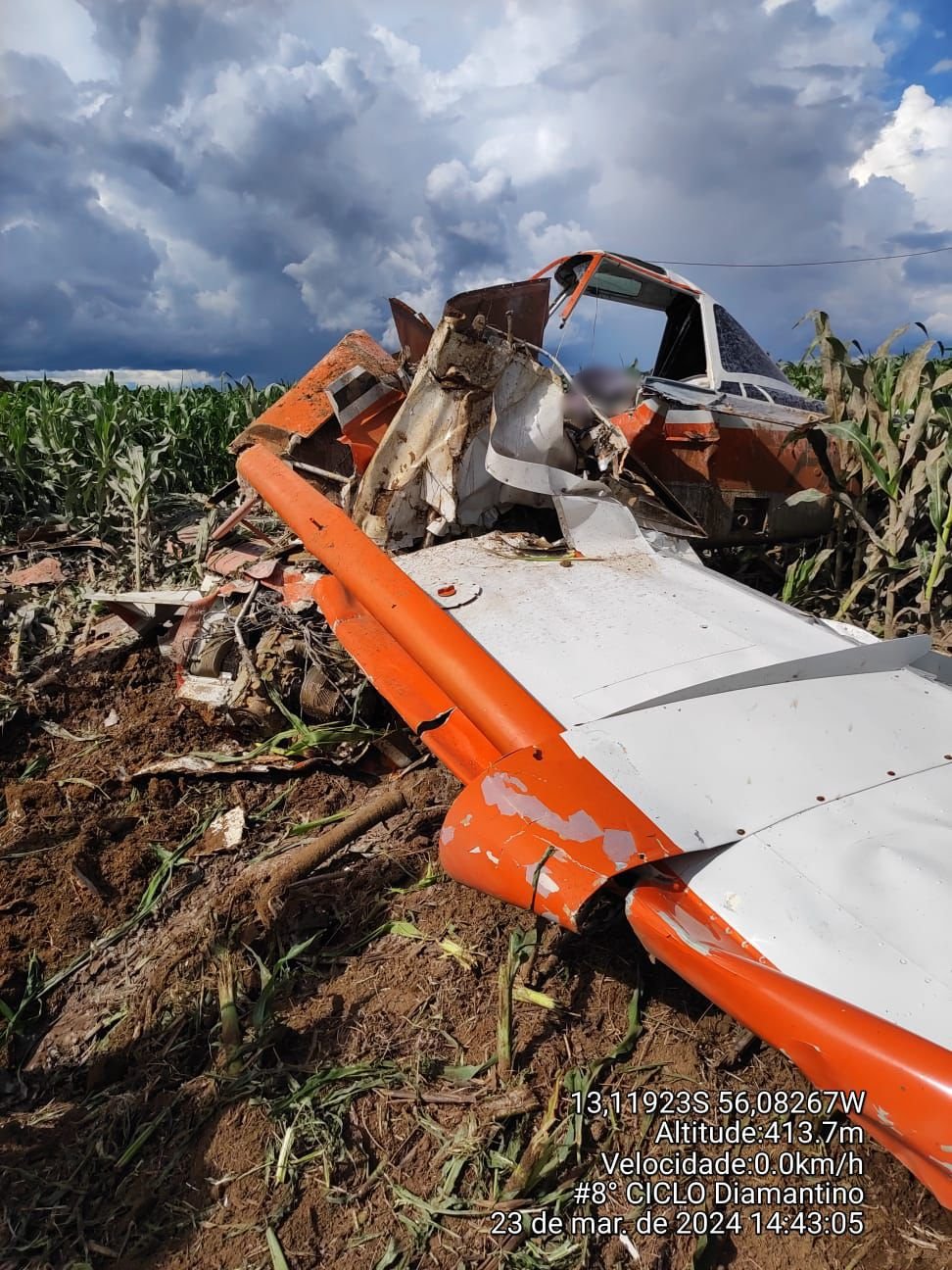 Queda de avião em Lucas do Rio Verde deixa piloto morto