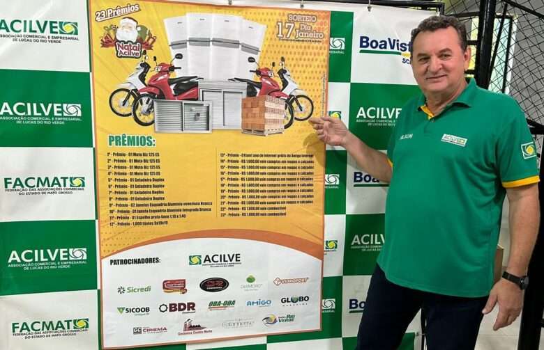Sorteio da Campanha Natal Acilve 2024 será realizado sexta-feira (17)