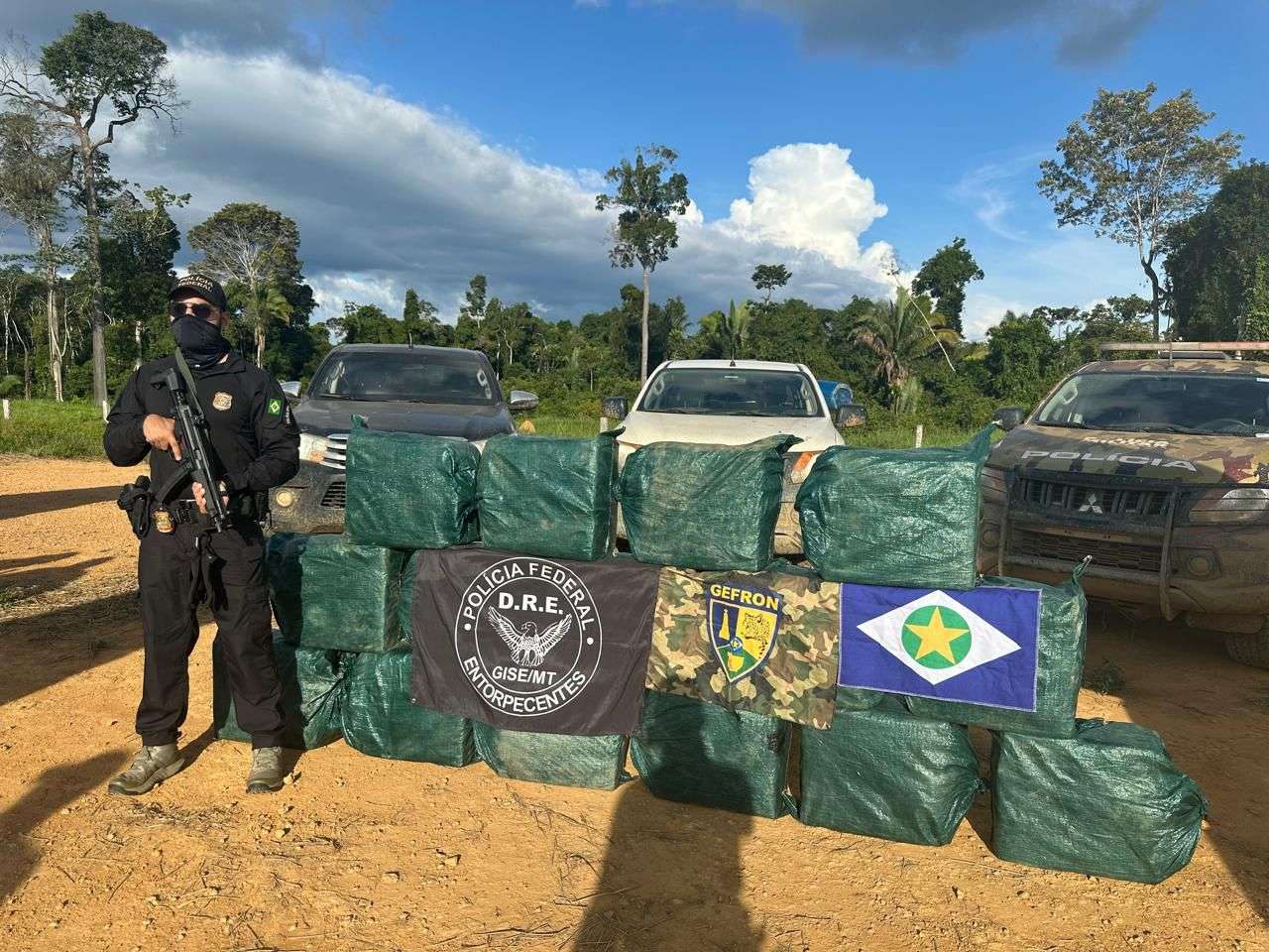 Ação integrada apreende 500 kg de cocaína em operação no distrito de Guariba, em Colniza 