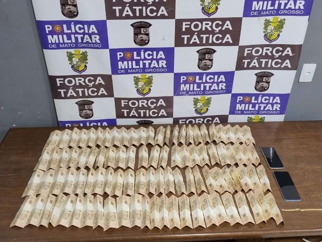 Força Tática de Mato Grosso detém suspeito de estelionato com R$ 5 mil em Rondonópolis