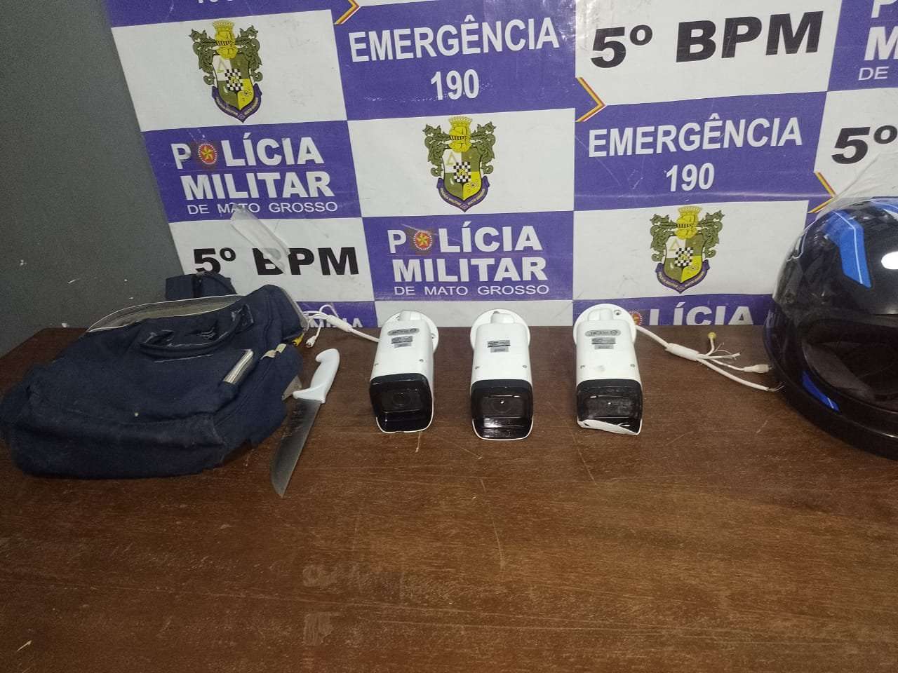 Polícia Militar prende suspeitos por furto de câmeras em Rondonópolis, Mato Grosso