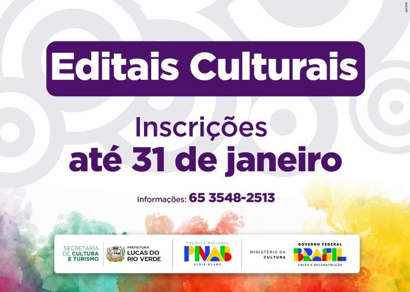 Últimos dias para se inscrever nos editais culturais da Prefeitura
