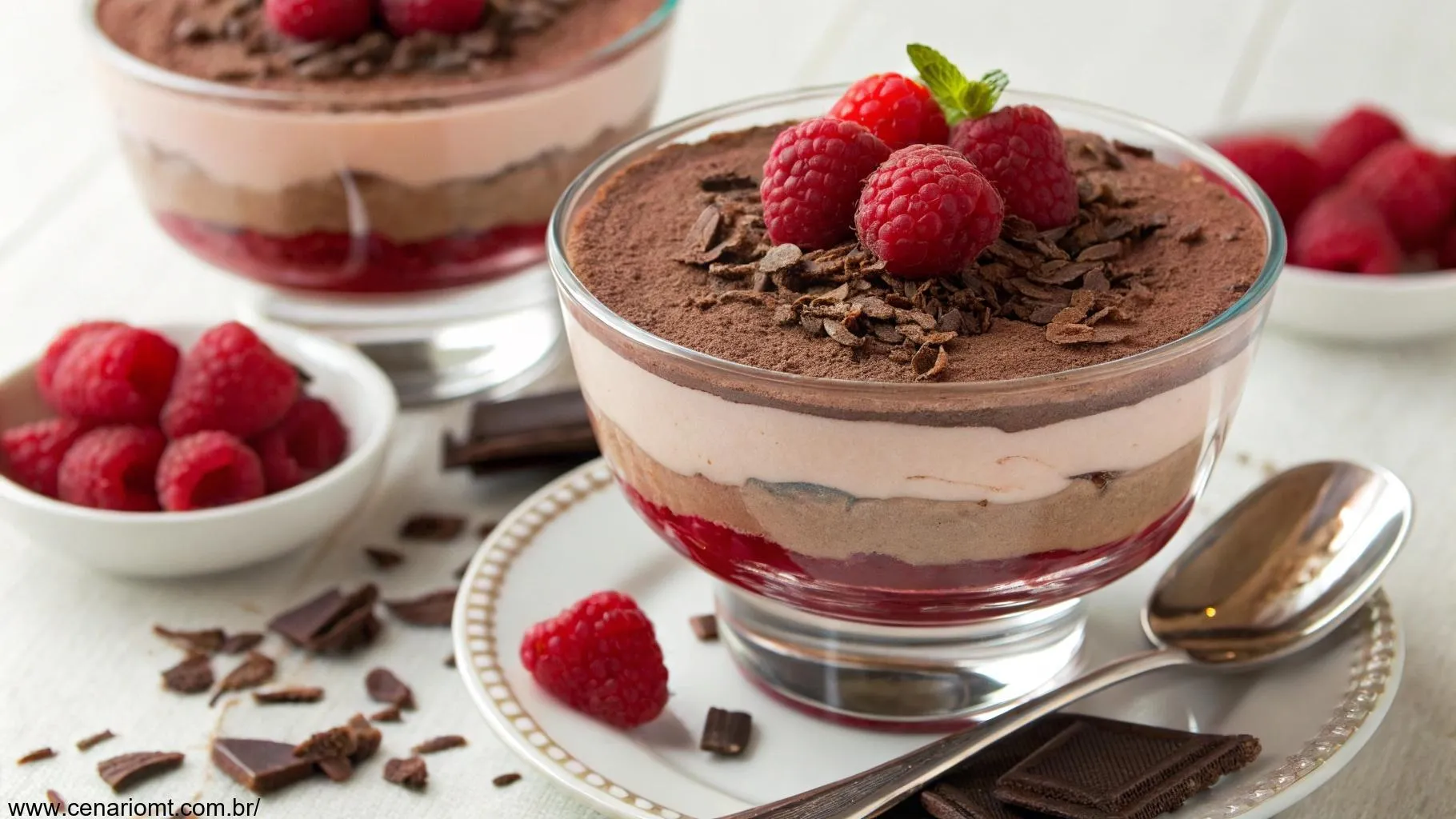 Pavê de Chocolate e Framboesa: Sobremesa Gelada e Irresistível