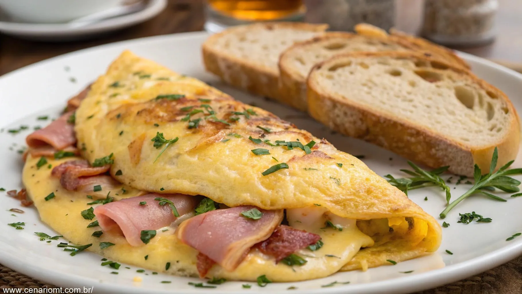 Receita de Omelete Recheada com Queijo e Presunto: Sabor e Praticidade na Cozinha