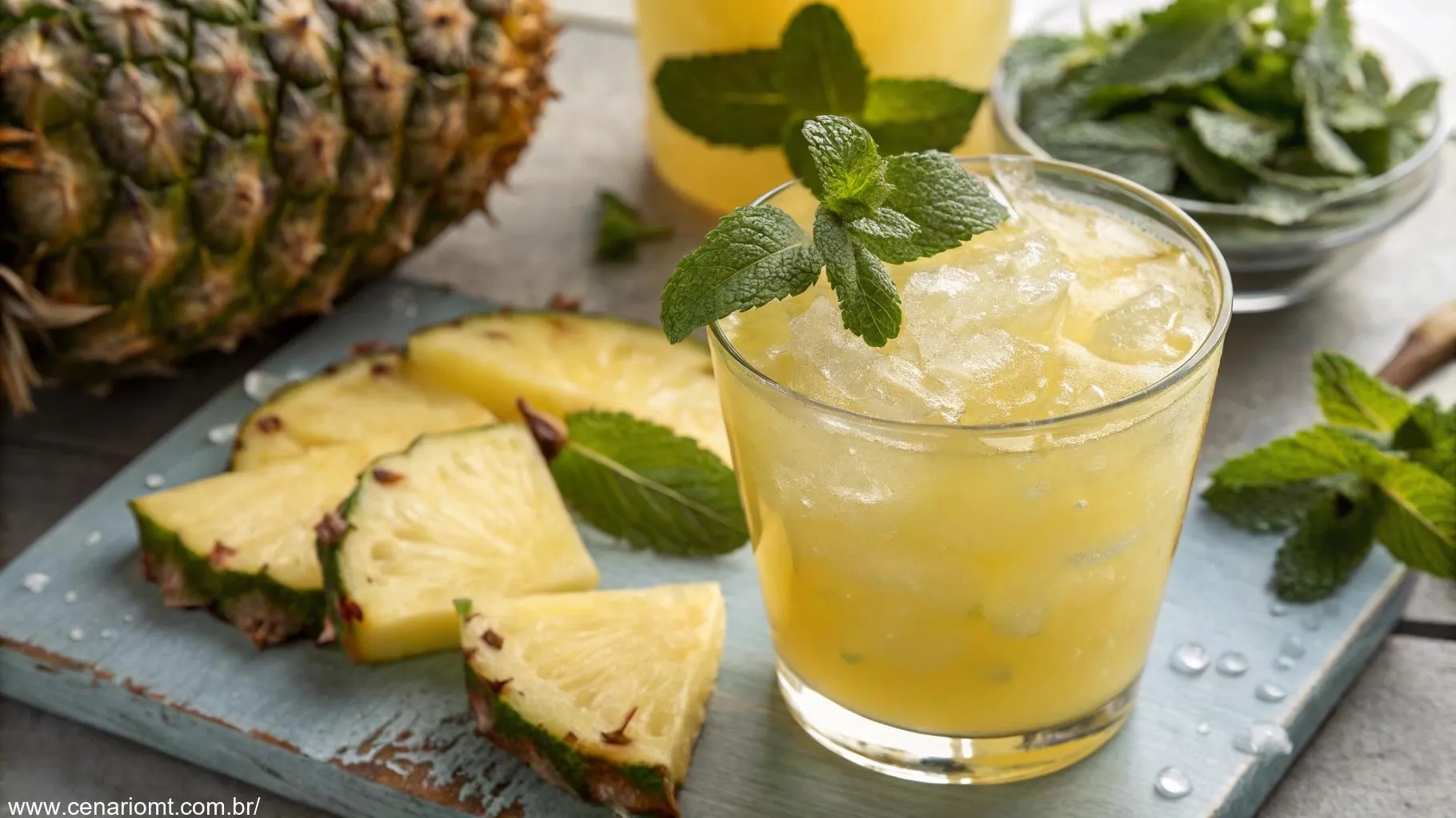 Suco de Abacaxi com Hortelã: Refrescante e Natural