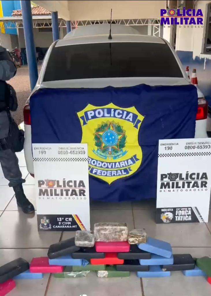 Homem é preso com 25 kg de cocaína em Mato Grosso