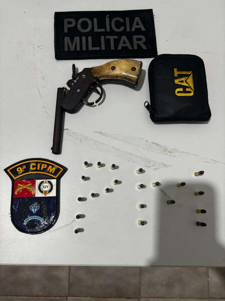 Policia Militar prende idoso por porte ilegal de arma na zona rural de Diamantino