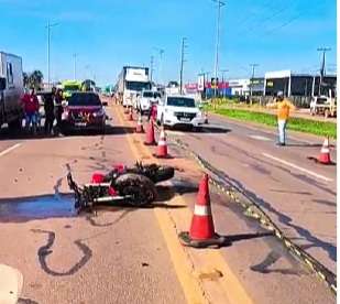 Motociclista morre em grave acidente na BR-163 em Sinop 