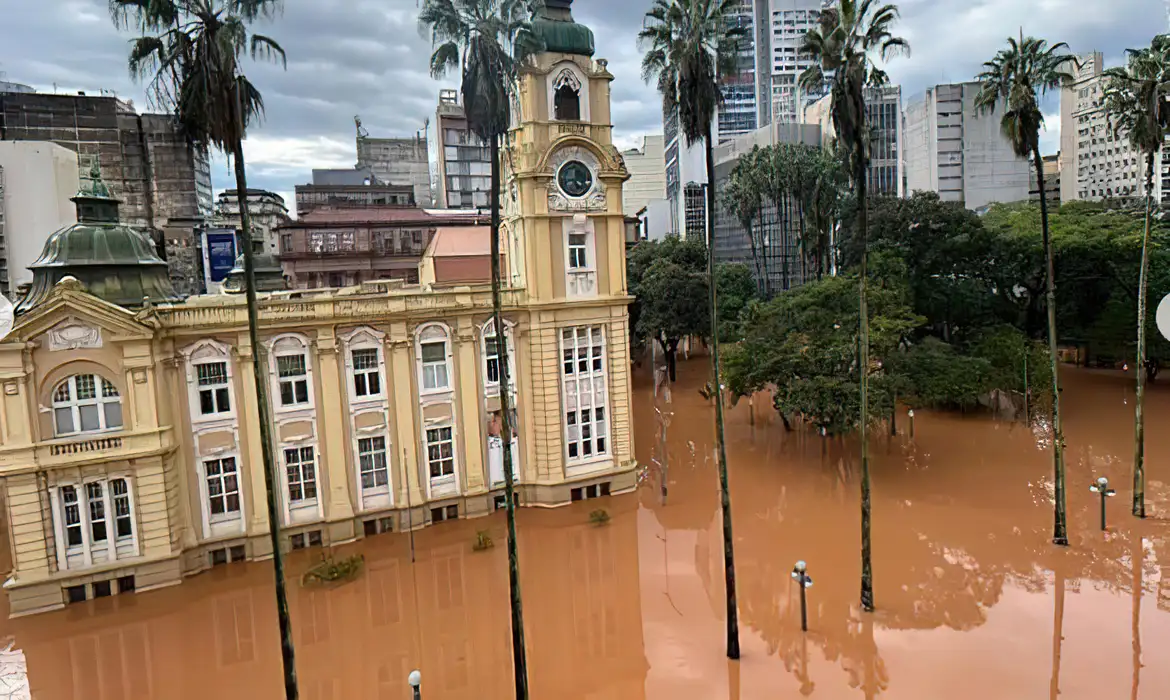 CHUVAS NO RS - MUSEUS ALAGADOS - Museu de Arte do Rio Grande do Sul, alagado.. Foto: Instagram/SEDAC-RS