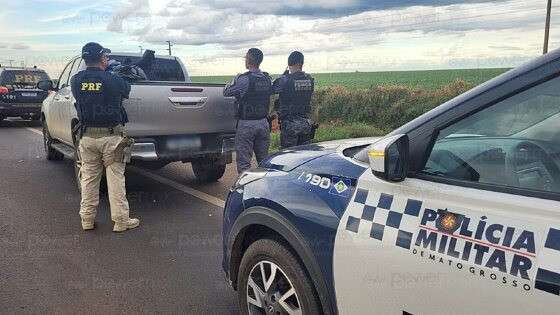 Caminhonete furtada em Cuiabá é recuperada na BR-163 durante operação policial 