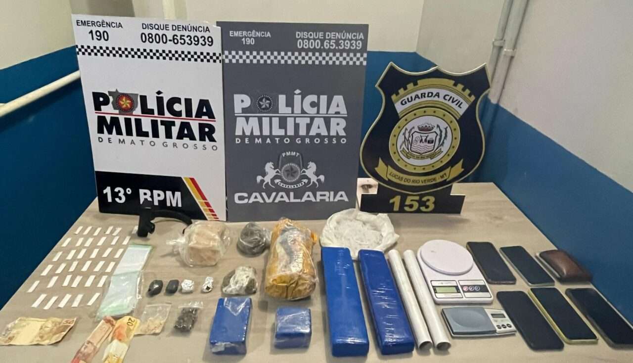 Polícia prende oito suspeitos por tráfico de drogas em Lucas do Rio Verde