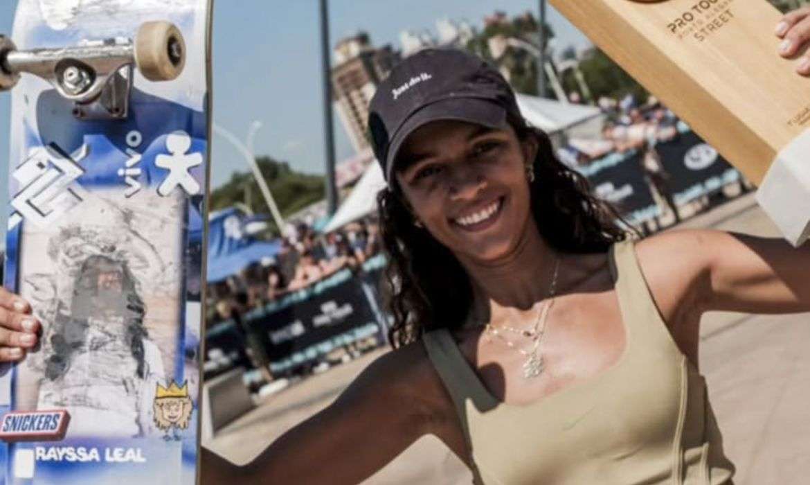 Porto Alegre - 2/03/2025 - Rayssa Leal é campeã no STU Porto Alegre em dia vitorioso do Brasil. Foto Instagram/ rayssalealsk8