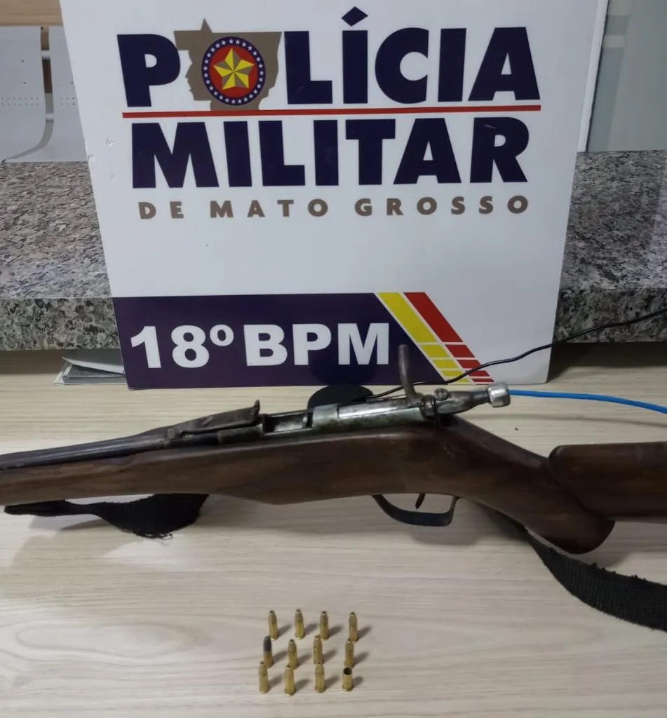 Homem é preso após invadir casa e ameaçar morador com espingarda em Mato Grosso
