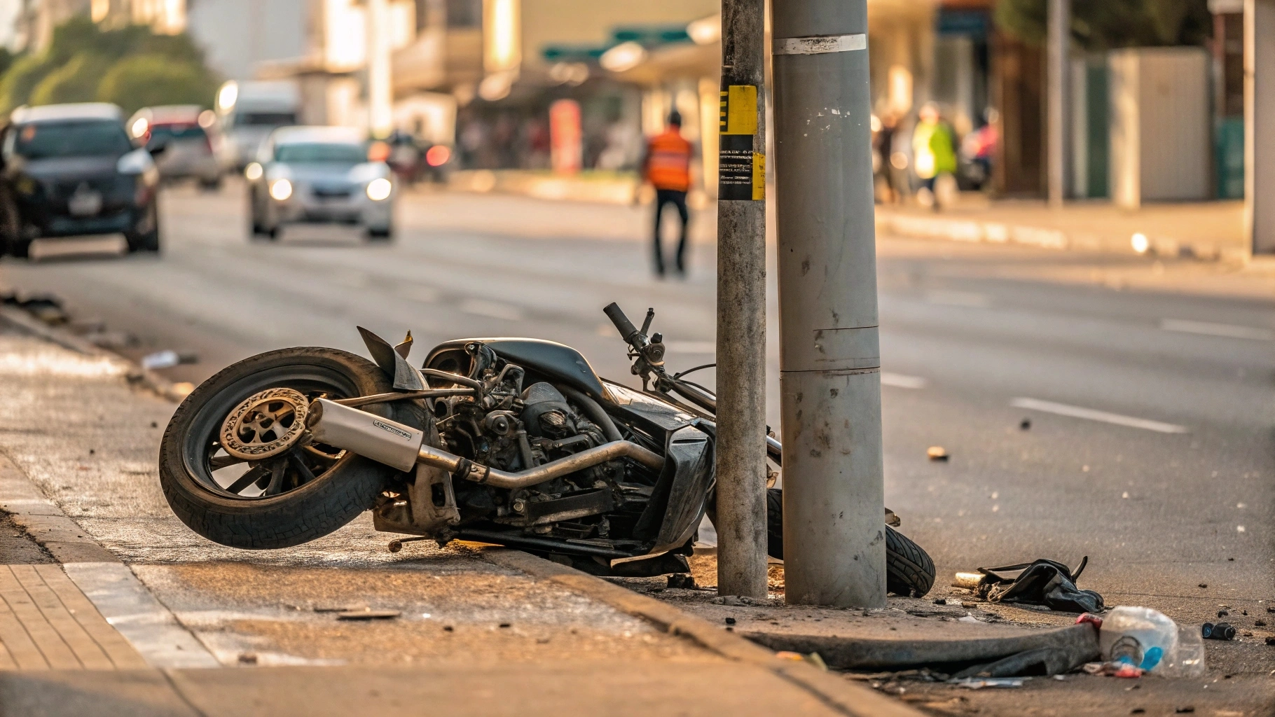 Motociclista fica gravemente ferido após colidir contra poste na BR-163 em Mato Grosso